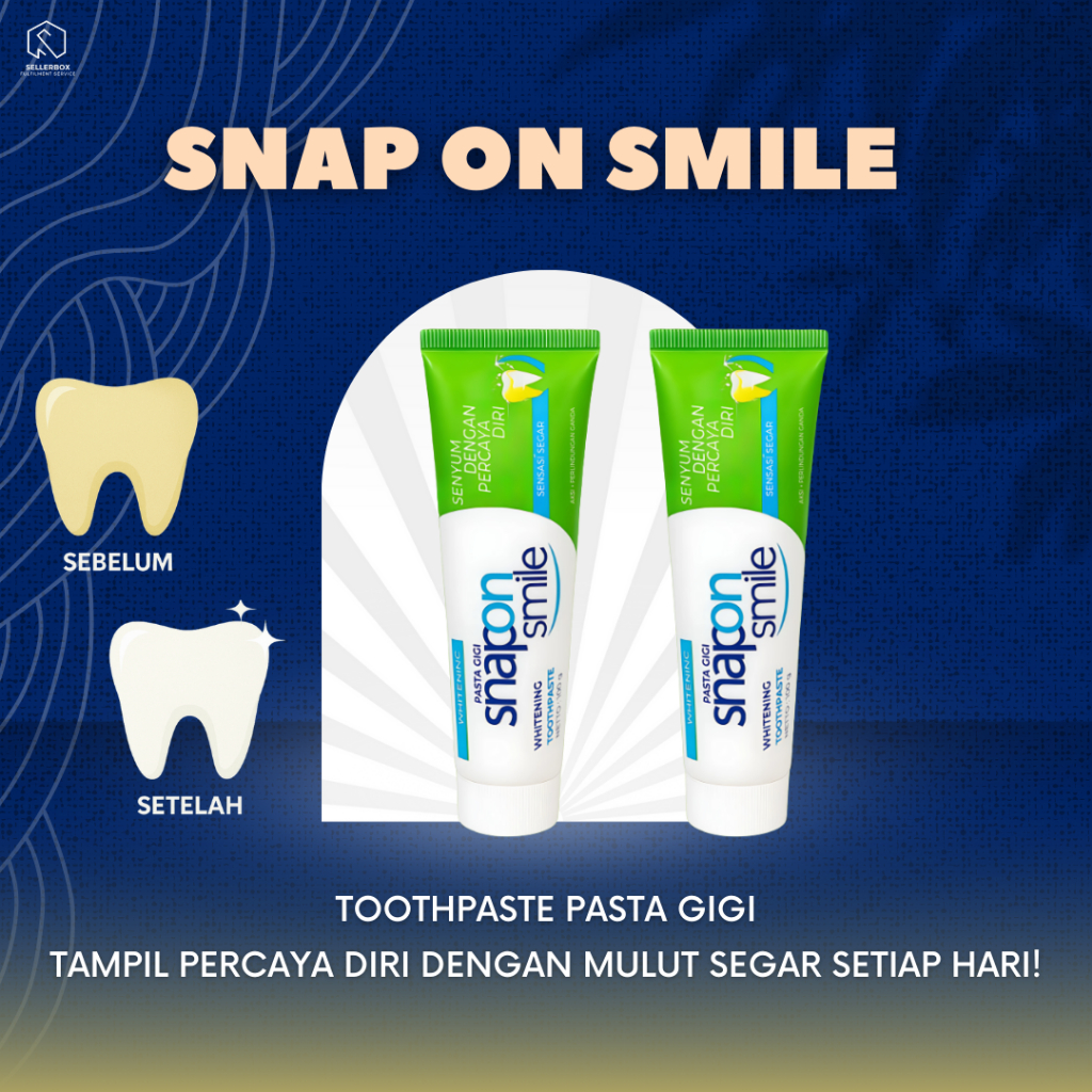 Snap On Smile Toothpaste Pasta Gigi Dengan Formula Alami & Menyegarkan Nafas 100 Gram Perlindungan G
