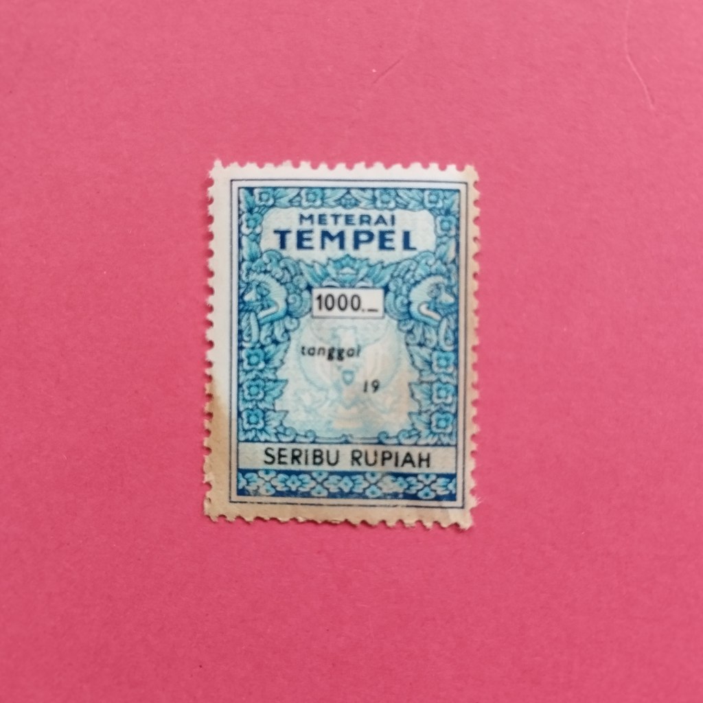 Materai Rp 1000 Tahun 1986 ke atas