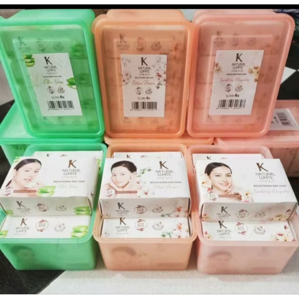 paket k natural brightening bar soap 85g isi 4 pcs plus box