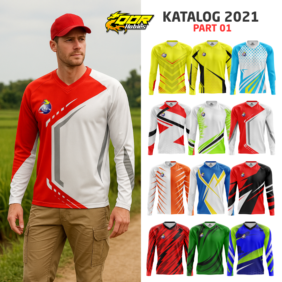 QDR HOBIES Jersey Merpati Custom Katalog 2021 part 01 Dry-Fit Polyester Tangan Panjang Full Printing