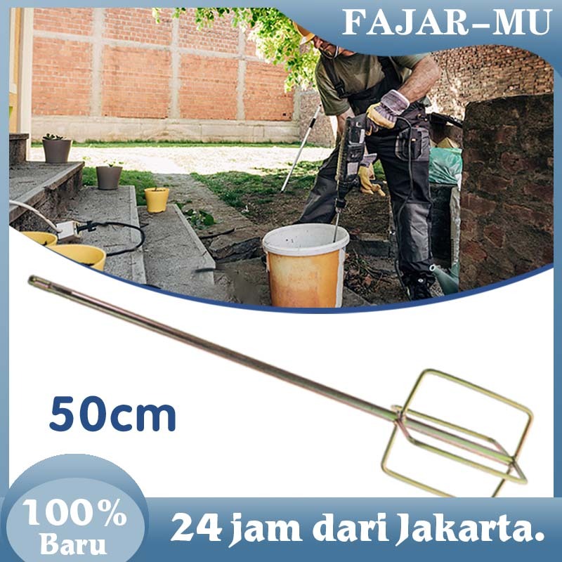 50cm Alat Aduk Cat / Pengaduk Semen Untuk Bor / Mata Bor Mixer Pengaduk Adonan