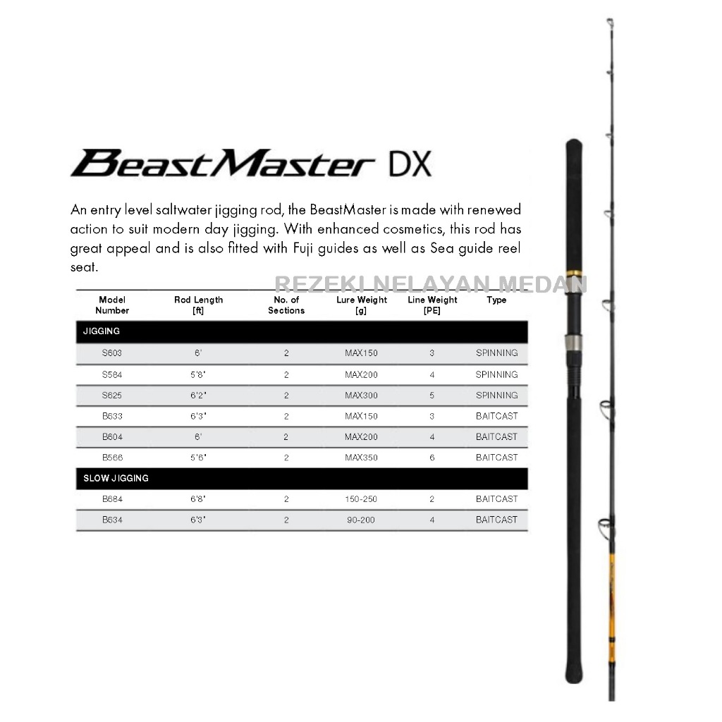 Joran Jigging SHIMANO Beast Master DX 2018 S 625 PE 5 | Joran Laut Dasaran SHIMANO