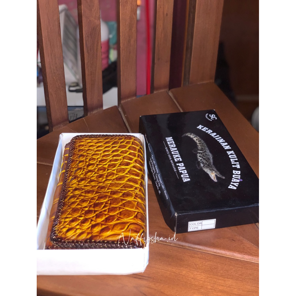 (NEW) SC Dompet Panjang Kulit Buaya Asli Merauke