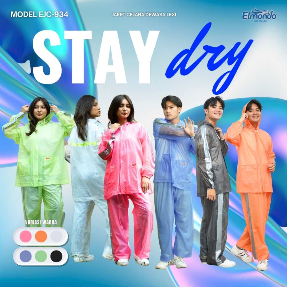 Jas Hujan Jaket Celana LEXI Jas Hujan Smart Ponco Lexi Jas Hujan Transparant Elmondo
