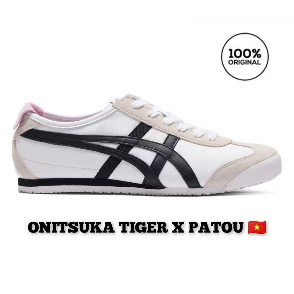 Sepatu Original X Patou Cotton Candy White Black Pink Women's Original Onitsuka Tiger