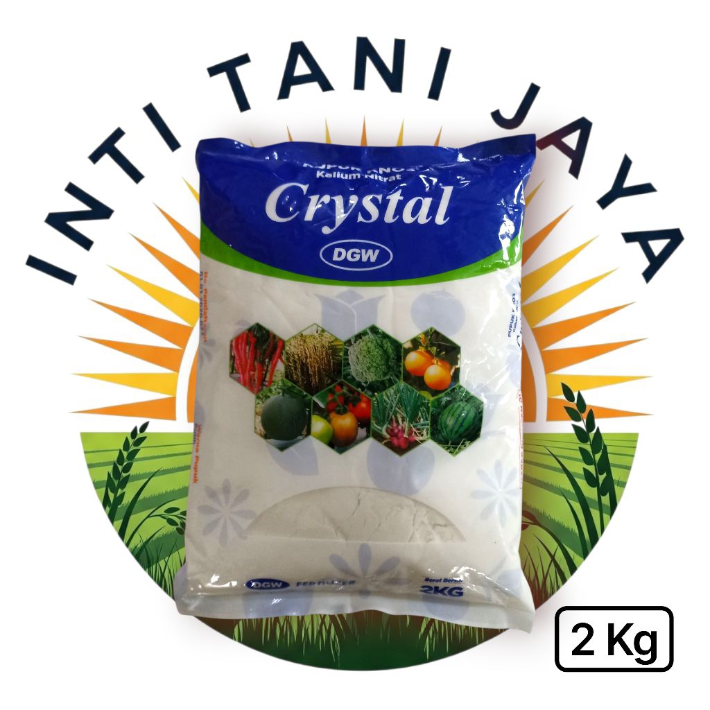 PUPUK KNO3 CRYSTAL DGW 2 KG KEMASAN PABRIK - PUPUK KALIUM NITRAT KRISTAL DGW