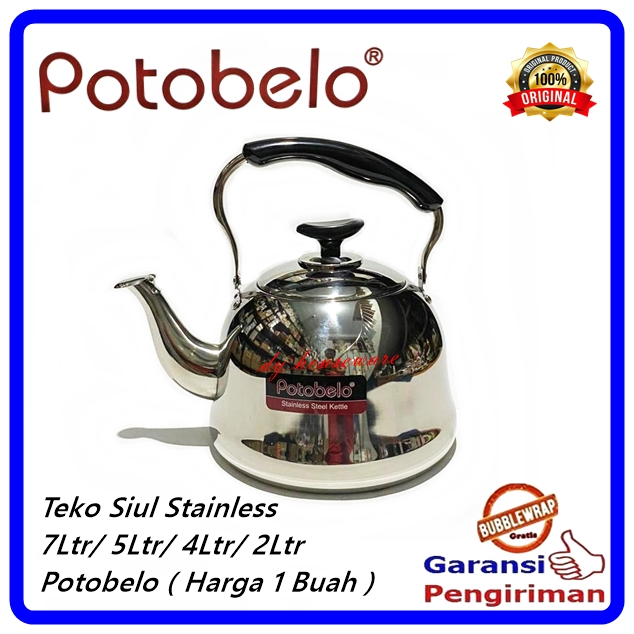 Teko Siul Stainless Steel Teko Bunyi Stainles 7 Liter/ 5Ltr/ 4Liter/ 2 Liter Potobelo YD-20/40/50/70