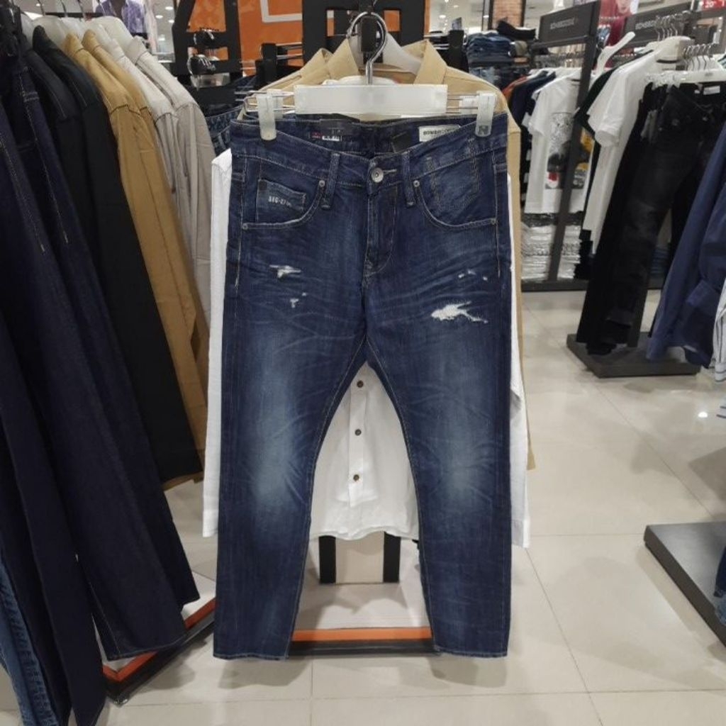 Bombboogie celana jeans panjang pria slim fit original