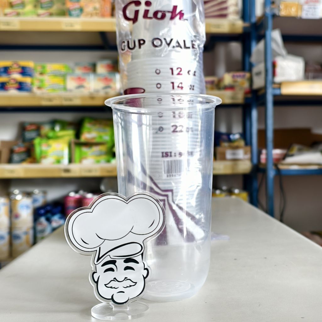Gelas 22 Oval / Cup Oval 22 Oz / Cup 22 Oz / Gelas Boba Oval 22 Oz