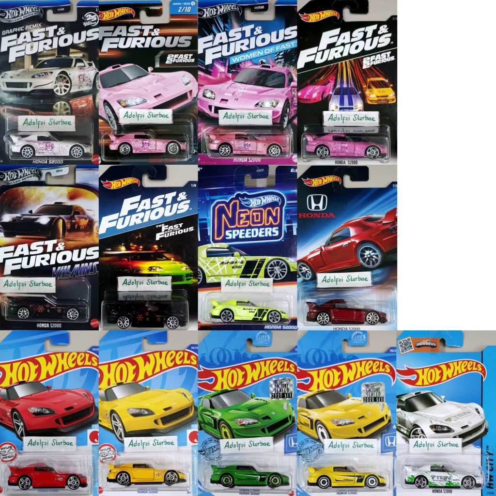 hotwheels hot wheels honda S2000 S 2000 factory sealed hw j-imports city tein ryu's rides greddy 2 f