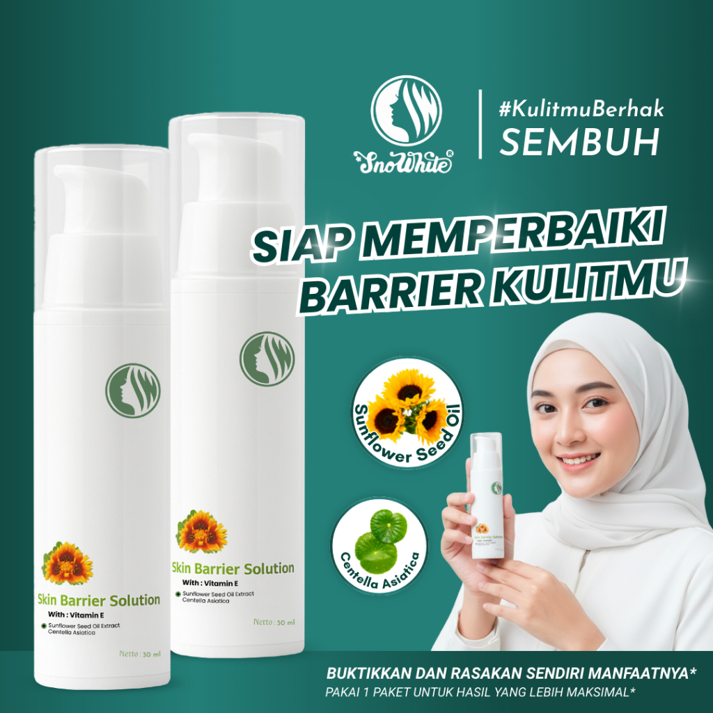 SNOWHITE | Skin Barrier Solution - Serum untuk Mengatasi Kulit Kering, Berjerawat dan Sensitif