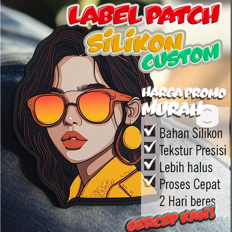 Pemasok label patch cutom 3D desain sendiri suply Jakarta buat baju jersey funrun dan marathon juga 
