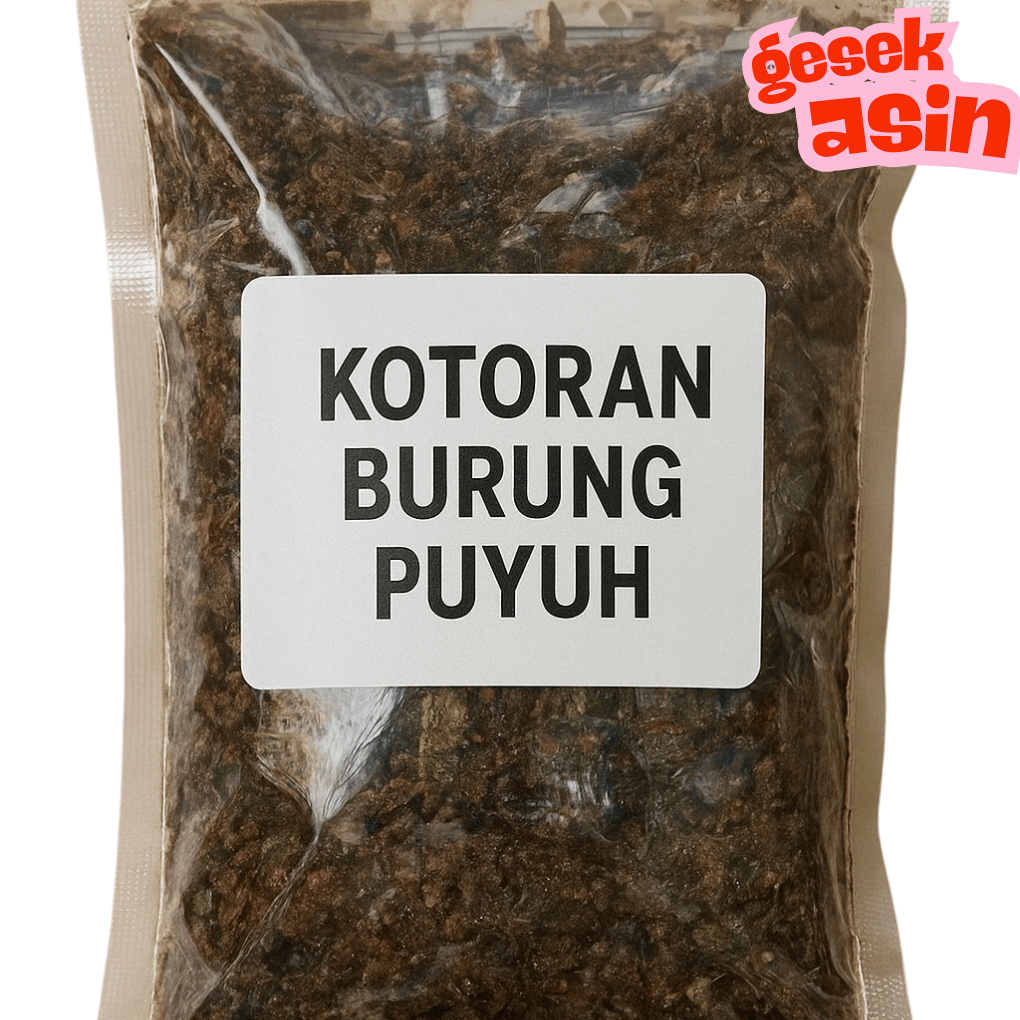 Kohe puyuh kering asli bersih tanpa campuran 500 gram dan 1 kg kemasan vacum untuk cacing sutra