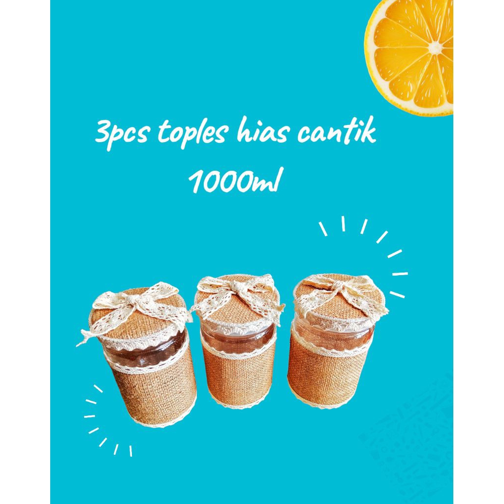(ISI 3 ) TOPLES KAIN GONI 1000ML- TOPLES HIAS RISTIC - TOPLES LEBARAN - TOPLES IDUL FITRI - KERAJINA