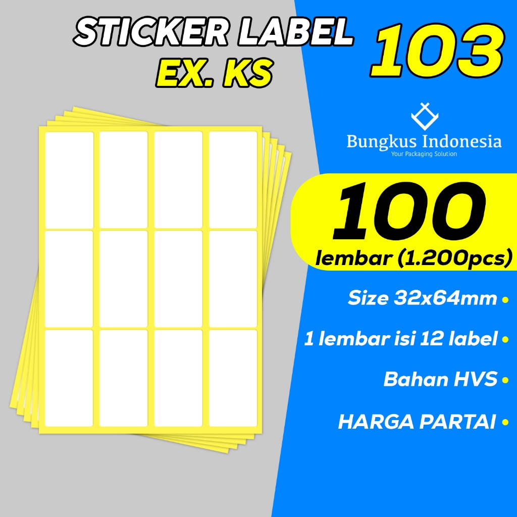 Sticker Label 103 / Label Undangan / Stiker Buku 100 Lembar