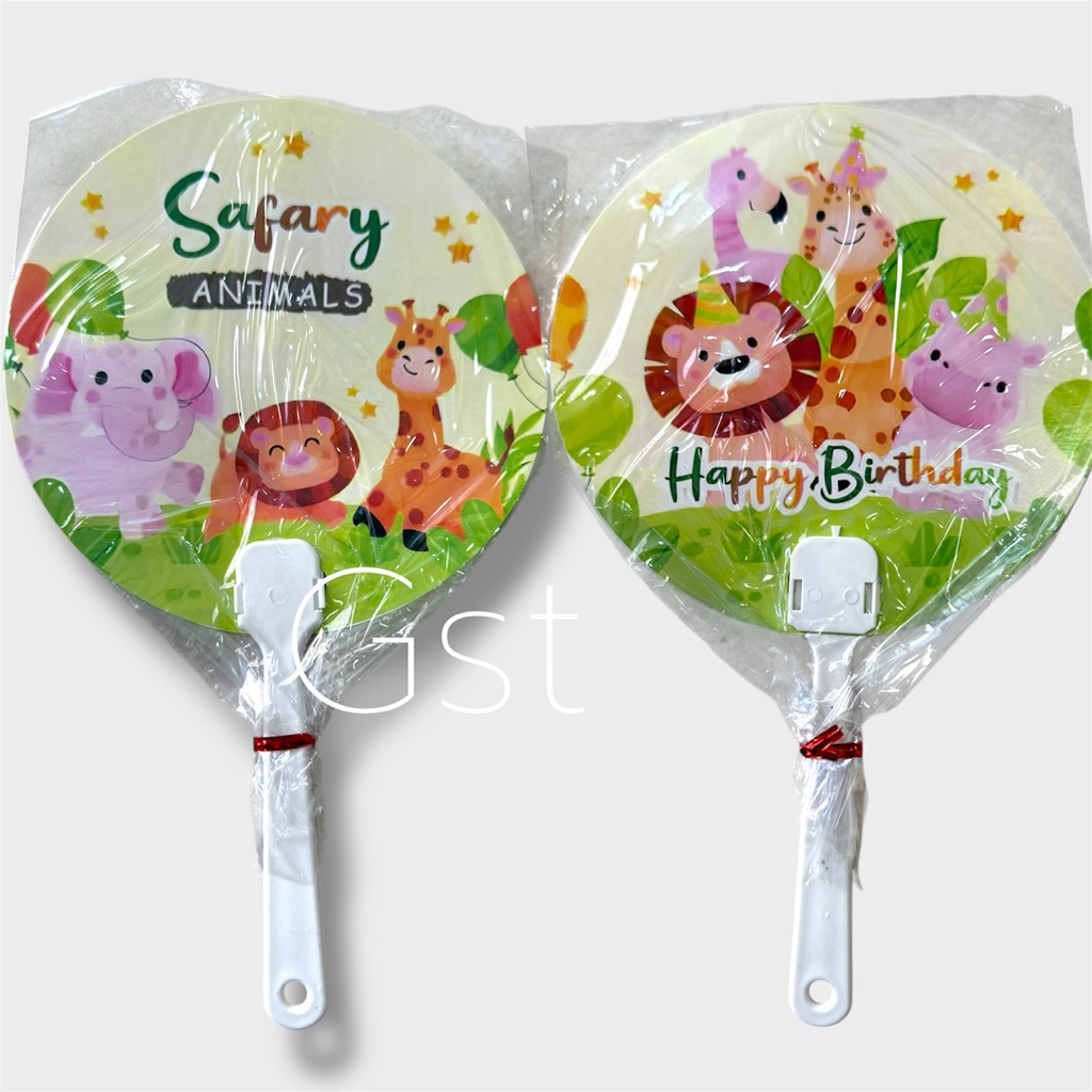 Souvenir Kipas Safari Set 10 Pcs – Ulang Tahun Anak Tema Hewan