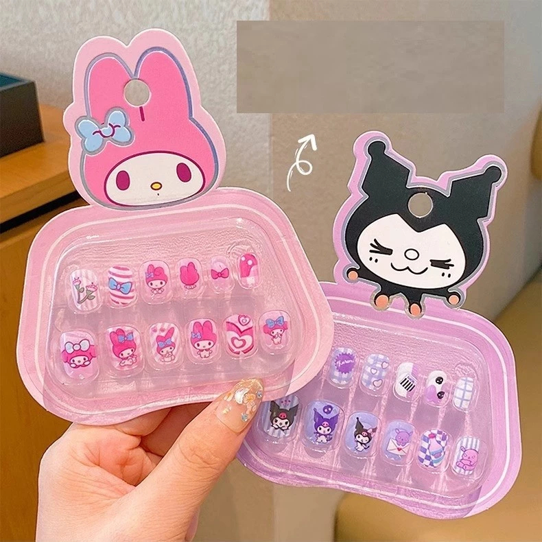SET KUKU PALSU SANRIO MOTIF UNTUK ANAK CEWEK FAKE NAIL ART KARAKTER CARTOON