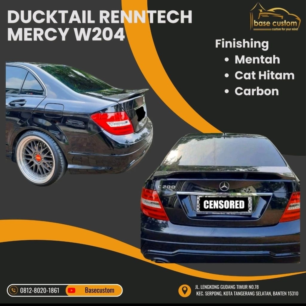 Ducktail renntech Mercy W204/ Mercy W-204