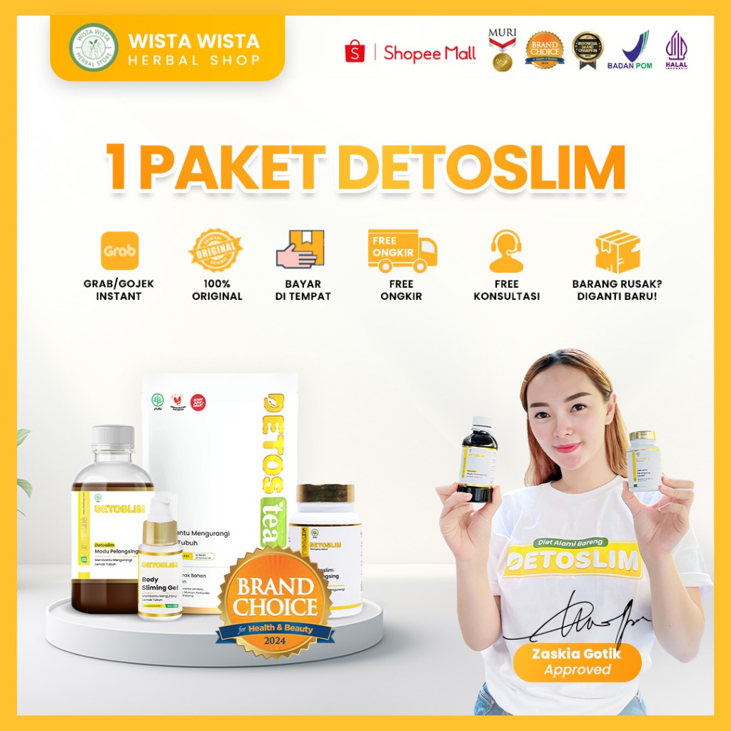 Detoslim - Madu Detoslim 1 Botol | Madu Diet Bpom Madu Penurun Berat Badan Secara Alami