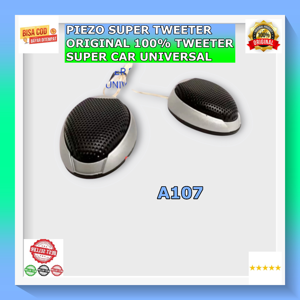A107 SPEAKER AUDIO Piezo tweeter super CAR SEPASANG 1 SET DUA 2 PCS treble twiter spk mini mobil car