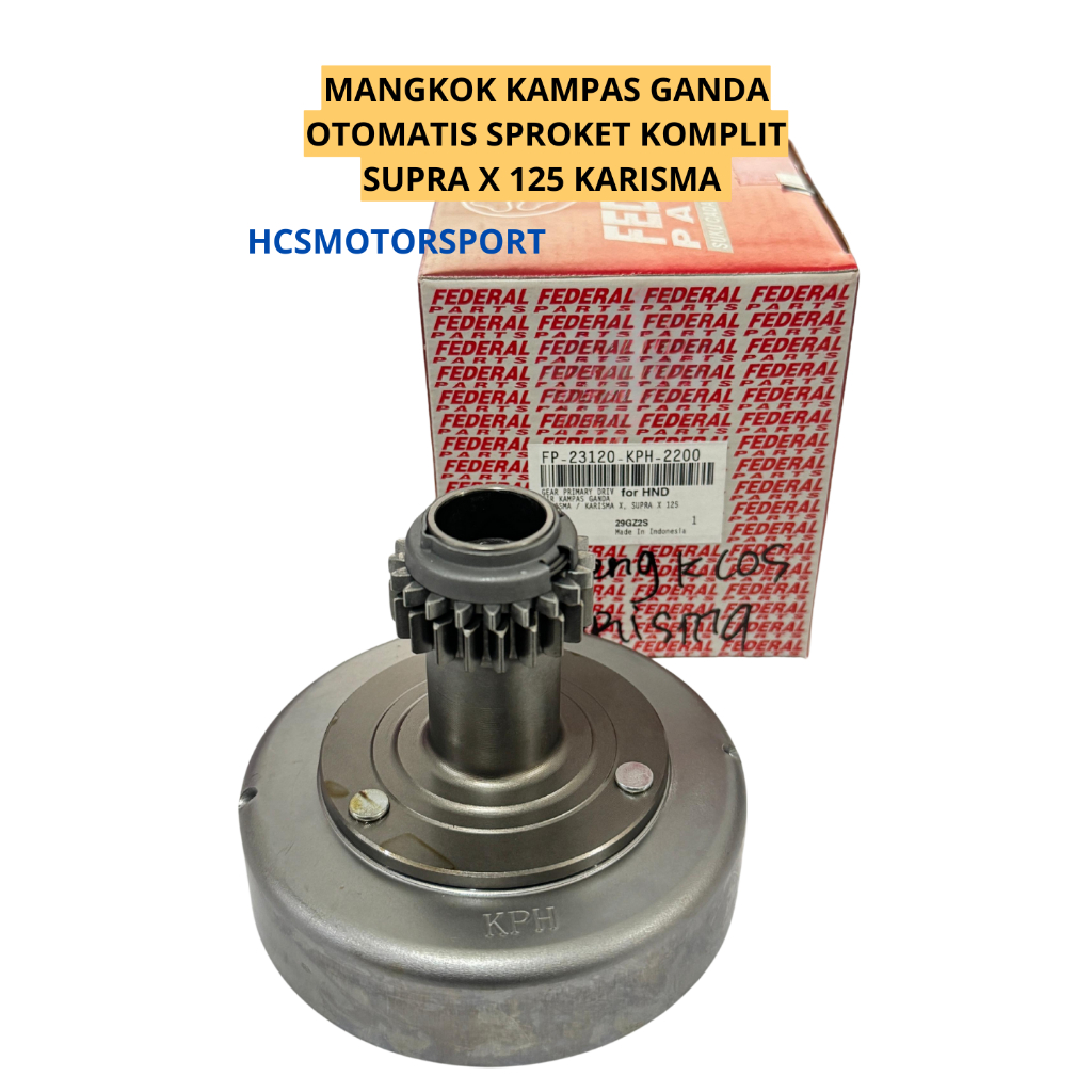 MANGKOK RUMAH KAMPAS GANDA OTOMATIS SPORKET SPROKET KOMPLIT ASSY HONDA KARISMA SUPRA X 125 FEDERAL