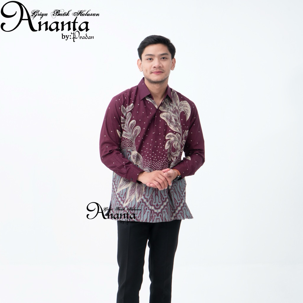 Fashion Viral Batik Ananta Batik Couple Pasangan Sarimbitan Atasan Batik Lapis Premium Furing Dan