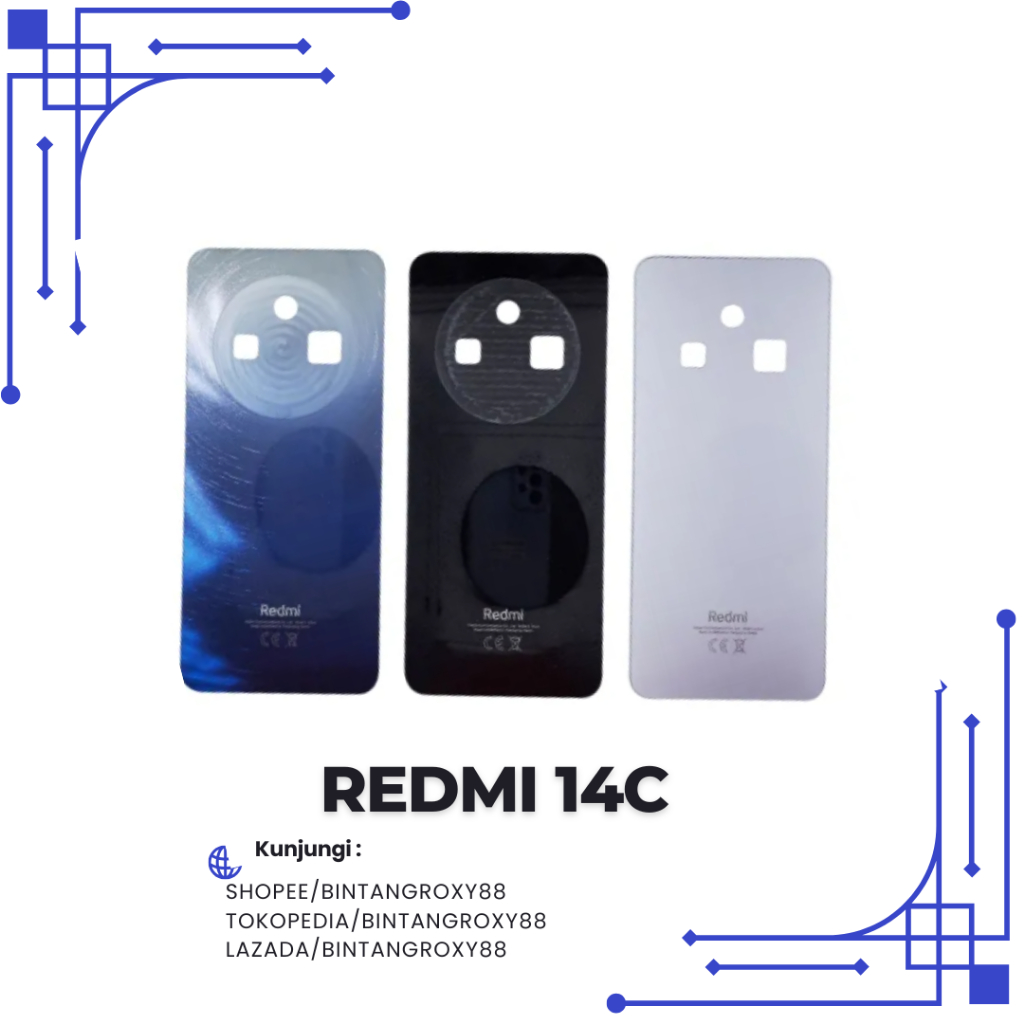 BACKDOOR - BACK CASING COMPATIBLE UNTUK X1AOMI R3DMI 14C TUTUP BELAKANG BACK DOOR