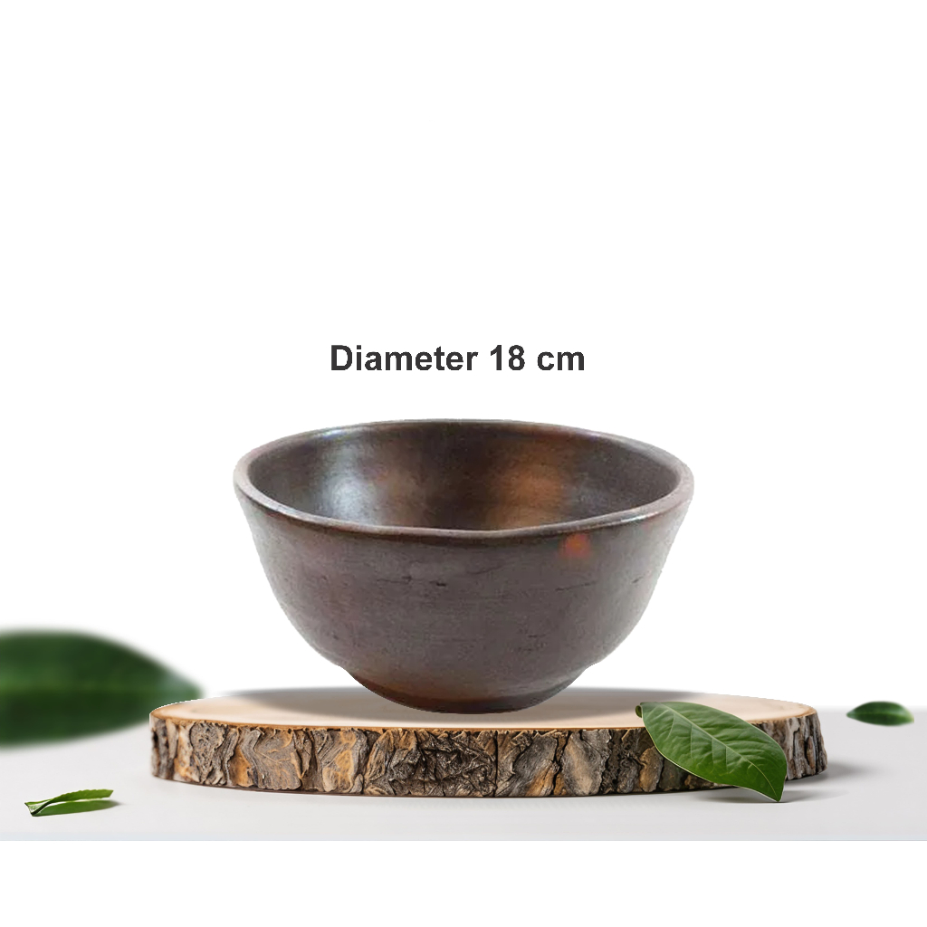 Mangkuk dari Gerabah Tanah Liat Natural