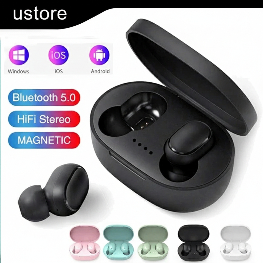 Headset TWS A6S E7S Wireless Headphone Bluetooth Earphone Stereo Mini Earbuds Macaron Hi-Fi A6S TWS