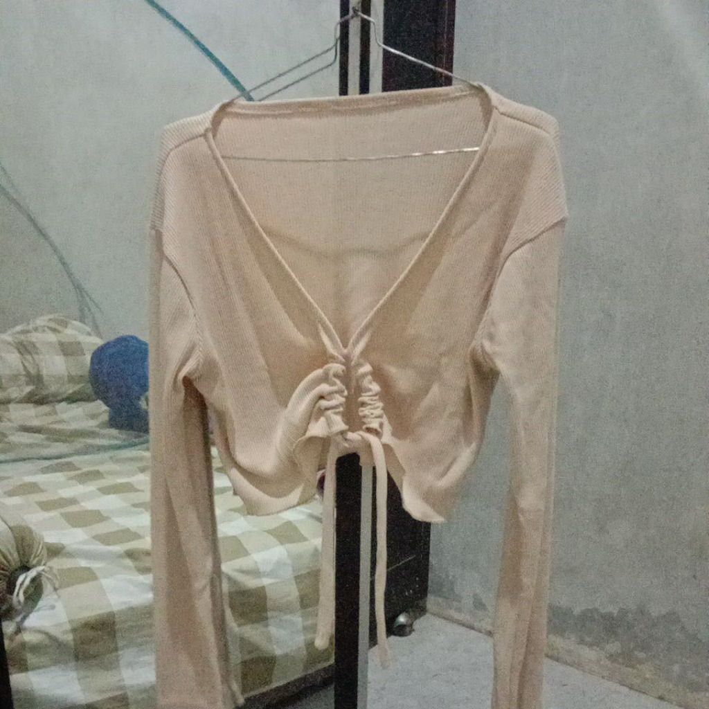 Preloved Cardigan Molly Crop / Cardigan Crop Wanita / Cardigan Crop Rib Knit