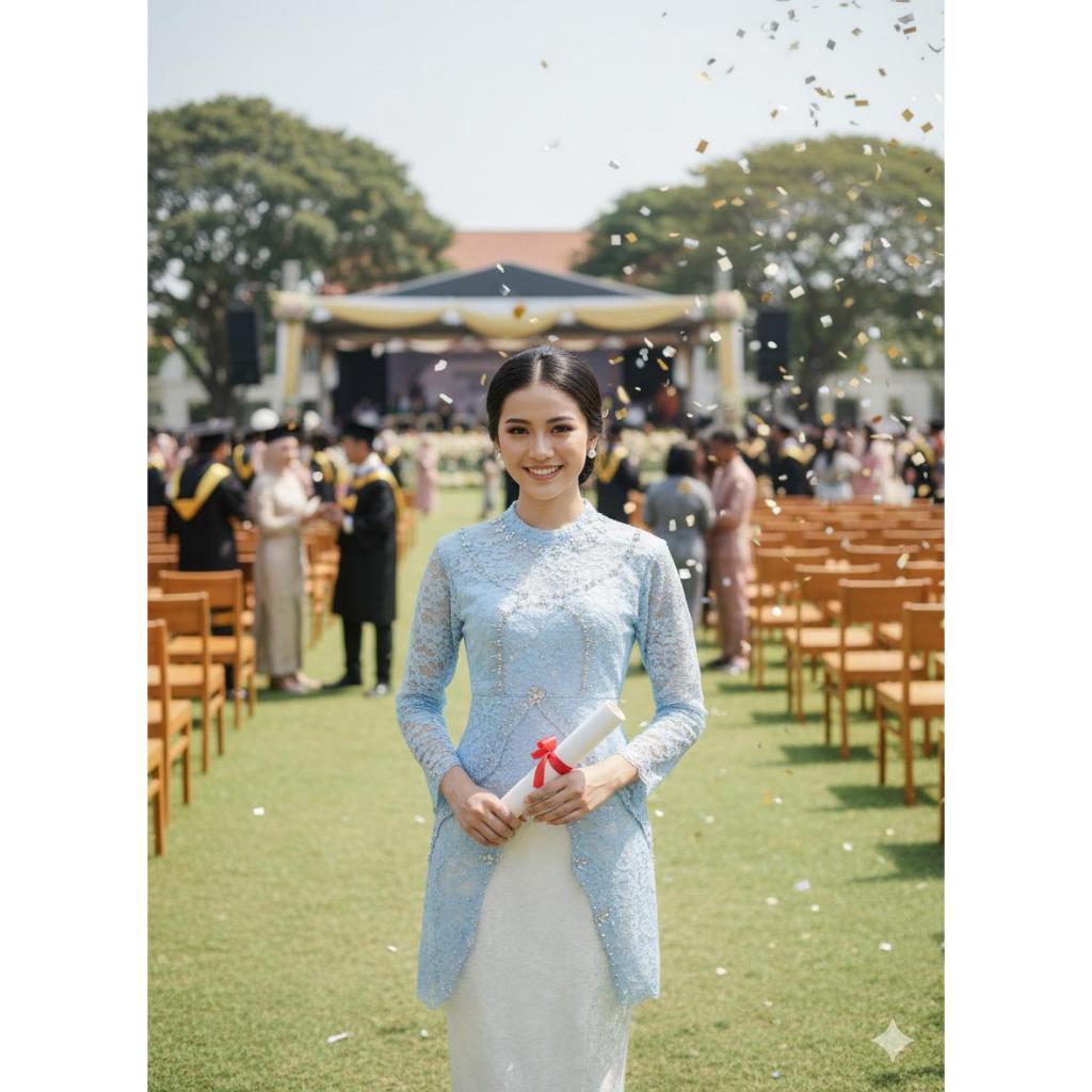 kebaya modern wisuda/kebaya pesta/kebaya kekinian/baju wisuda/kebaya brukat