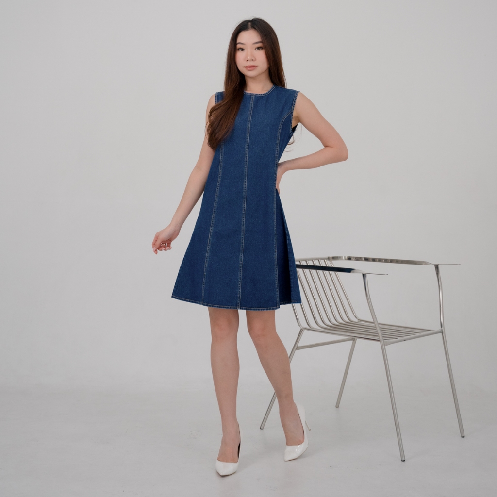 Foxquinn LEXI DENIM DRESS / Dress Wanita