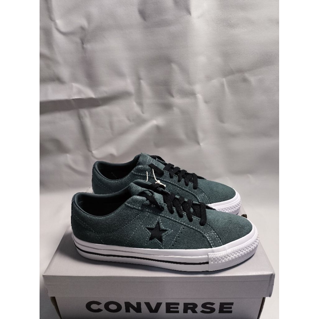 (SALE) Converse One Star Pro Suede True Nature Green Black White A10576C ORIGINAL RESMI