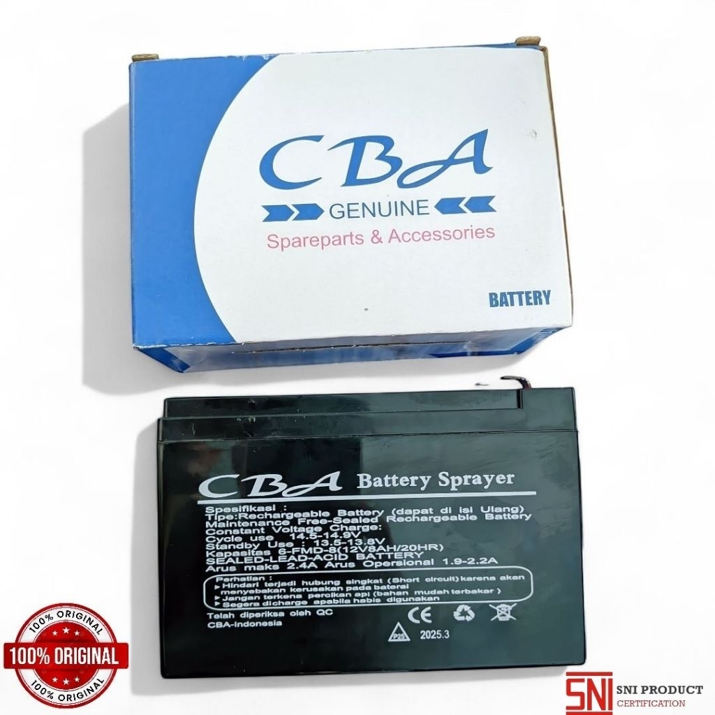 SPAREPART AKI BATERAI CBA BATTERY SPRAYER ELEKTRIK CBA GENUINE ORIGINAL