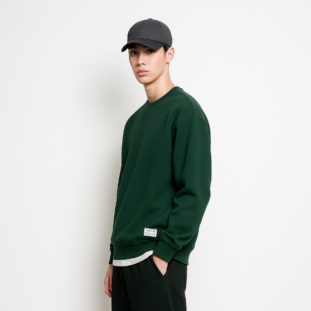 Spasmodic - Sweater Crewneck Polos Hijau