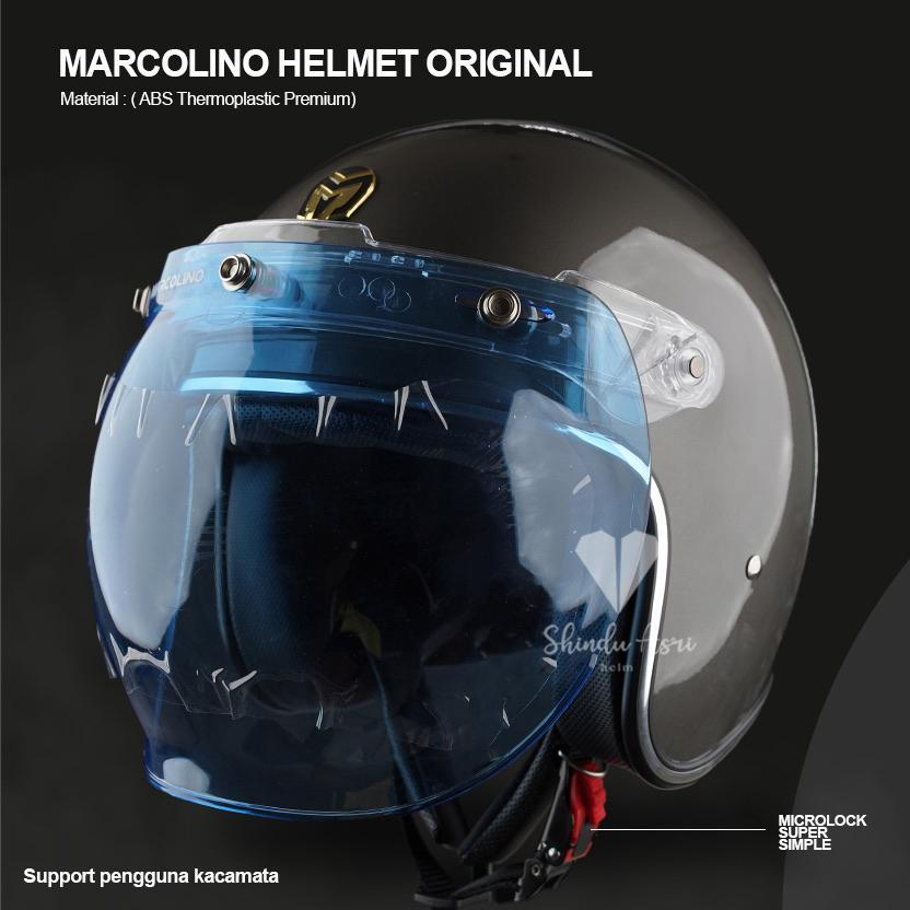 HELM RETRO MARCOLINO LIST CHROME VISOR