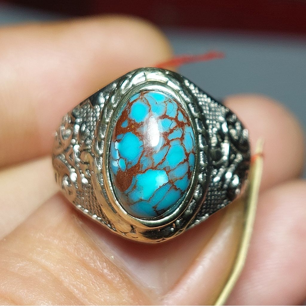 Pirus mesir Natural fancy blue Gradasi 12×8×6 mm [5Sd00930]