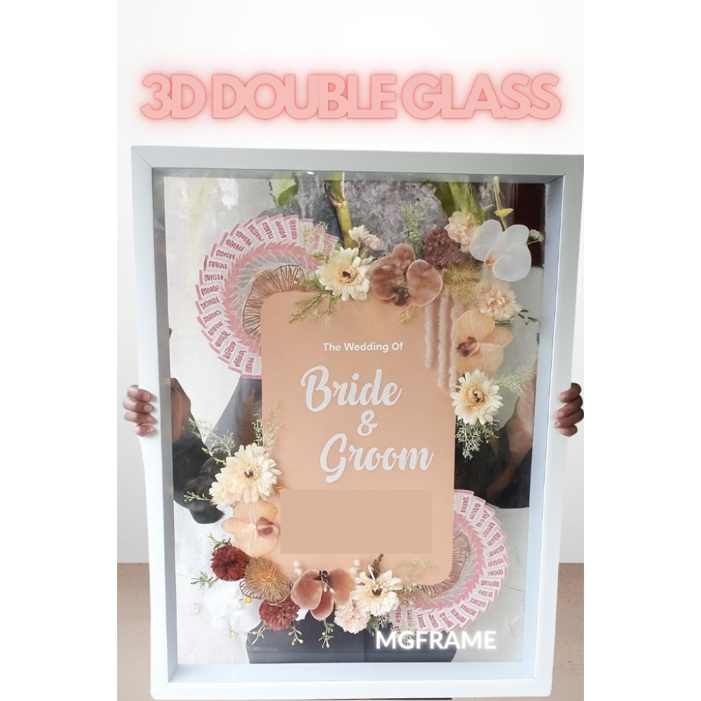 PIGURA FRAME MAHAR POP UP SCRAPBOOK 3D DOUBLE GLASS ANTI PECAH AKRILIK 30X40 12R 40X60 16RS 60X80 24