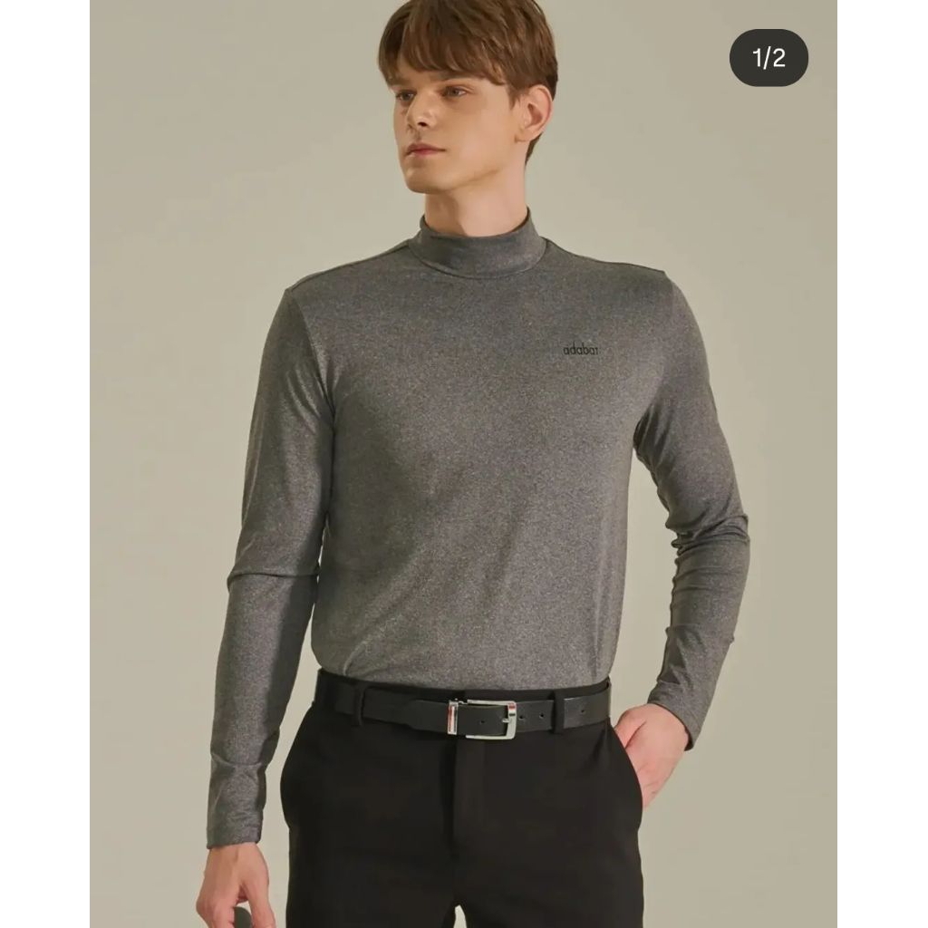 Kaos Baselayer Golf Adabat Brushed Mock Neck Performance Stretch Top