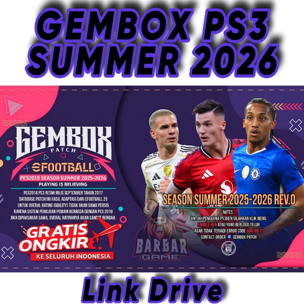 Gembox Terbaru PES 2026 GEMBOX SUMMER 2026 FINAL TRANSFER - sedia game ps2 ps3 ps4 cfw hfw hen gembo