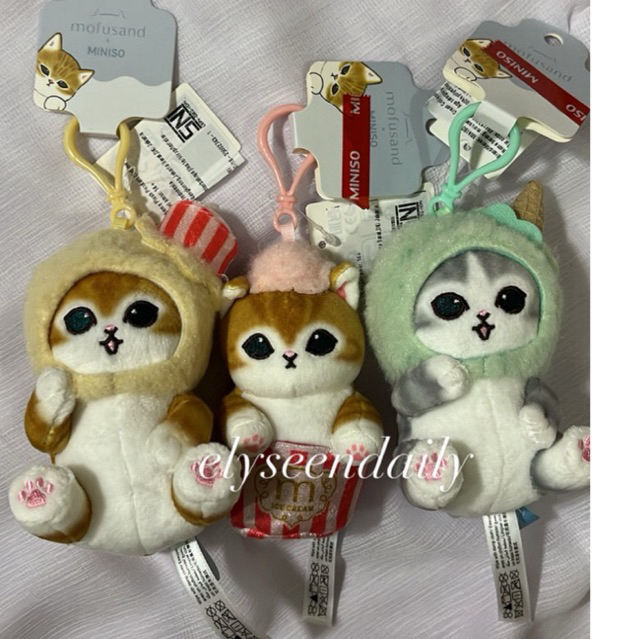 MOFUSAND x miniso cat keychain plushie