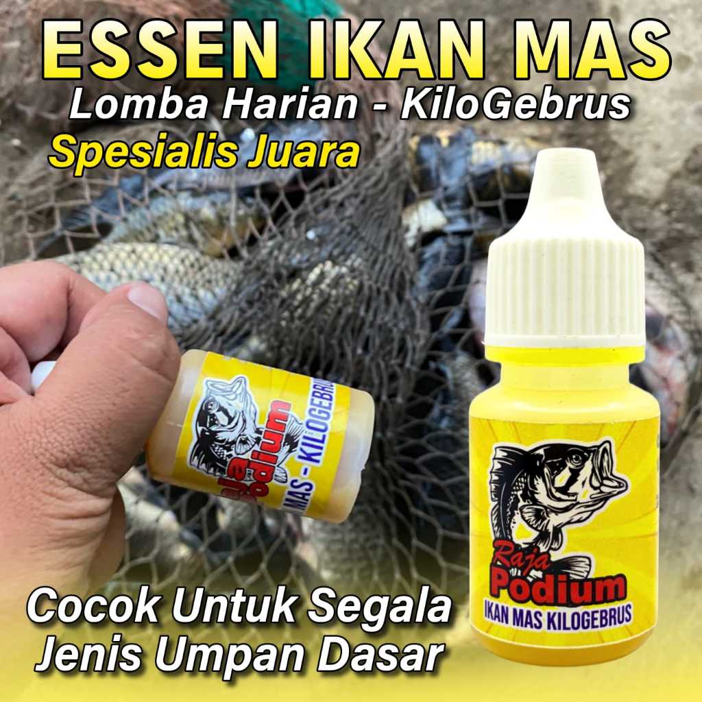 Essen Ikan Mas Raja Podium Isi 15ml Essen Ikan Mas Rame Dan Indukan Essen Ikan Mas Murah Dan Gacor