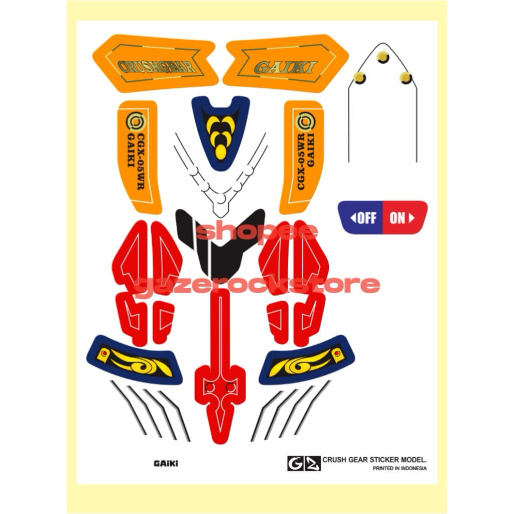 Stiker CrushGear Gaiki Cutting Vinyl