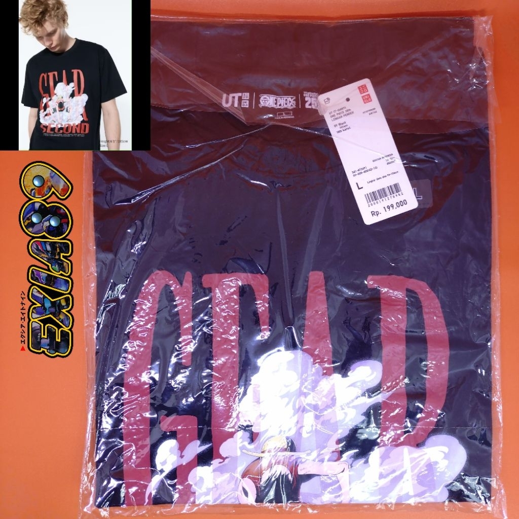 Uniqlo T-Shirt UT One Piece 25th Gear Second (Black/Size: L)