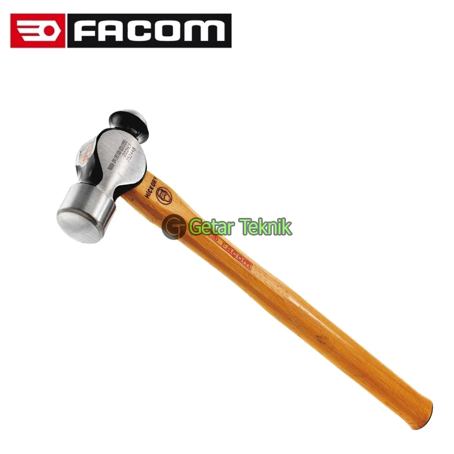 Palu Konde 1 Lb Facom 202H.1 Steel Ball Pein Hammer with Hickory Wood Handle