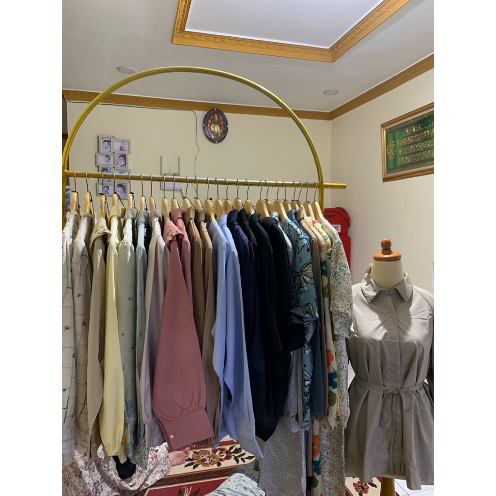 Kemeja/Blouse Motif Bahan Katun Linen Rayon Premium - NEW SALE