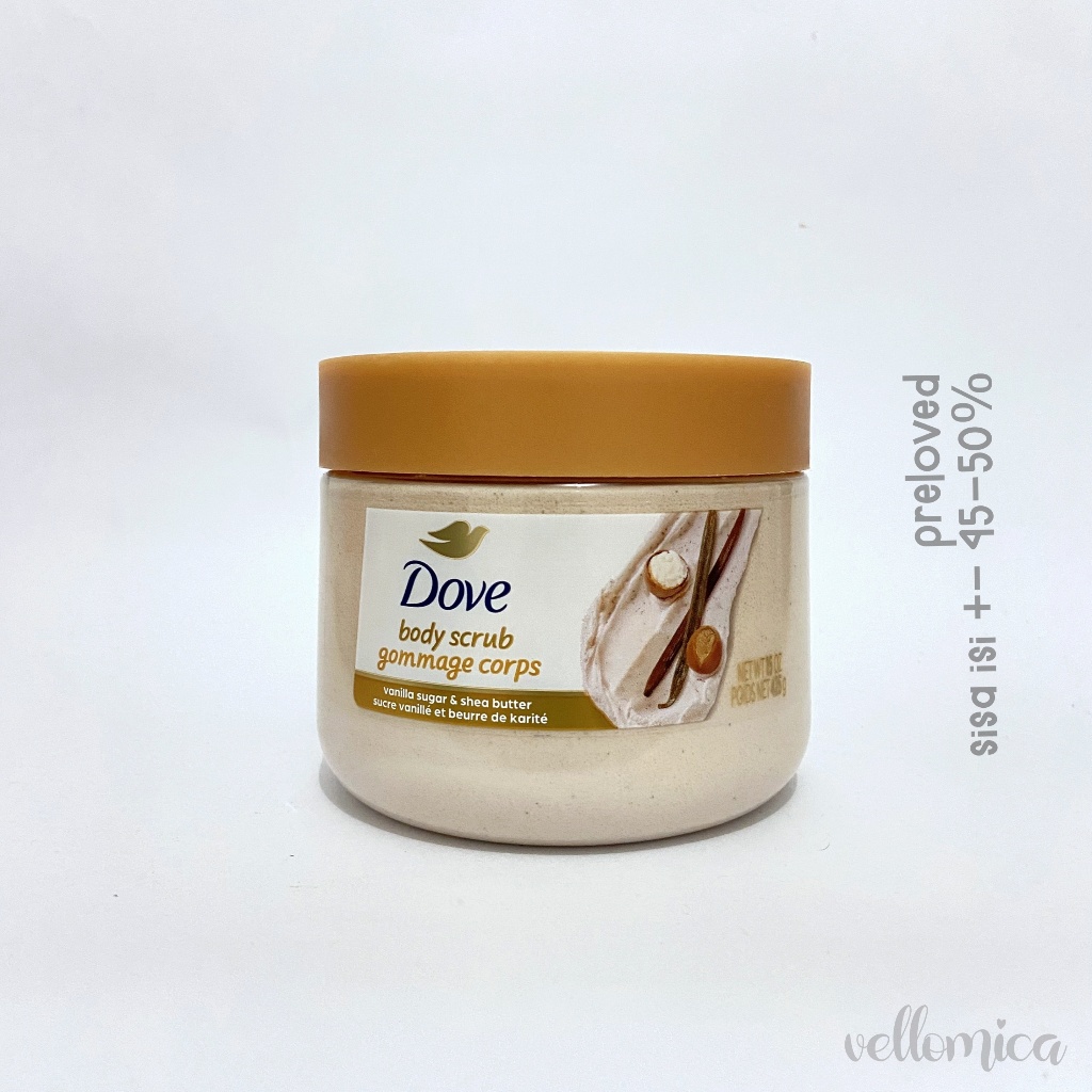 PRELOVED dove body scrub vanilla sugar & shea butter