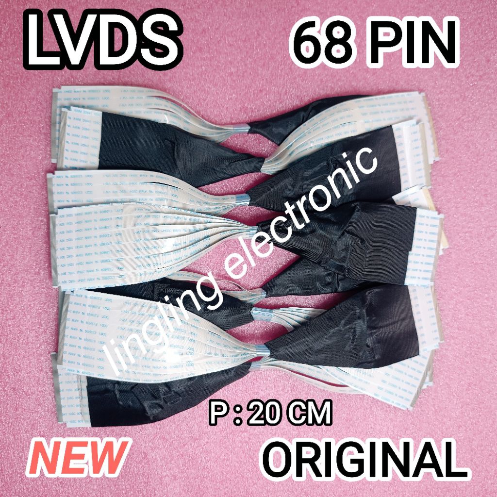 LVDS FFC 68 PIN 20CM SEARAH ORIGINAL NEW