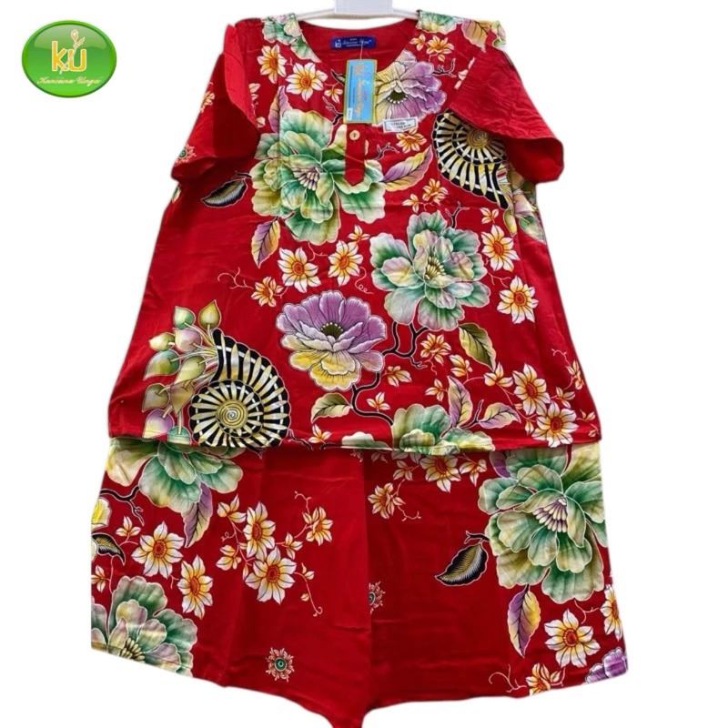 Setelan Maxi Batik Kencana Ungu Adem Wanita