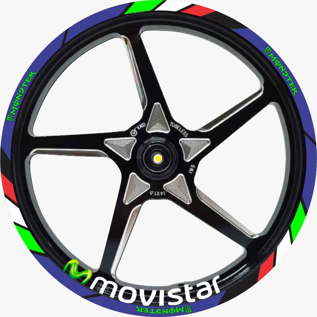 (COD) STICKER LIST VELG RACING RING 17 MOVISTAR - STIKER LIS VELG RACING RING 17 MOVISTAR
